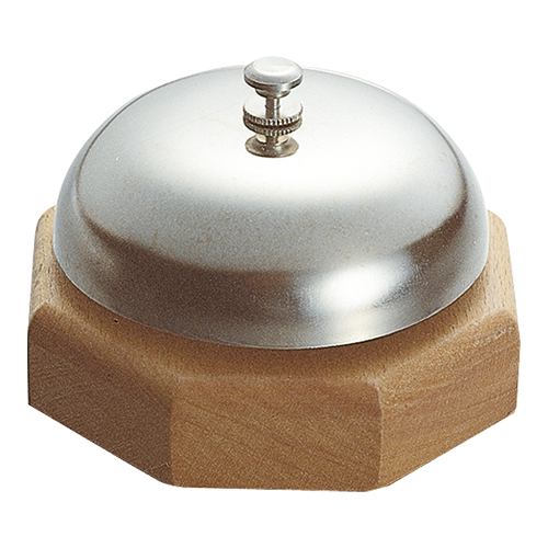 Sonnette de réception avec pied en bois